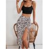 imageSOLY HUX Womens Summer Two Piece Outfits Cami Tops and Floral Print Drawstring Split Skirt SetMulticoloured Floral