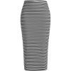 imageSOLY HUX Womens Plus Size Striped Pencil Skirt High Waisted Split Back Midi Skirts Black and White Striped 1XL