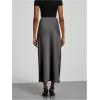 imageSOLY HUX Womens Elegant Satin Skirts High Waisted Flared Casual Work Office Fishtail Midi SkirtDark Grey
