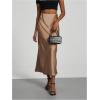 imageSOLY HUX Womens Elegant Satin Skirts High Waisted Flared Casual Work Office Fishtail Midi SkirtDark Khaki