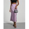 imageSOLY HUX Womens Elegant Satin Skirts High Waisted Flared Casual Work Office Fishtail Midi SkirtMauve Purple