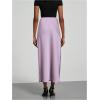imageSOLY HUX Womens Elegant Satin Skirts High Waisted Flared Casual Work Office Fishtail Midi SkirtMauve Purple