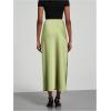 imageSOLY HUX Womens Elegant Satin Skirts High Waisted Flared Casual Work Office Fishtail Midi SkirtMint Green