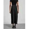 imageSOLY HUX Womens Elegant Satin Skirts High Waisted Flared Casual Work Office Fishtail Midi SkirtPure Black
