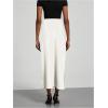 imageSOLY HUX Womens Elegant Satin Skirts High Waisted Flared Casual Work Office Fishtail Midi SkirtPure White