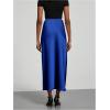 imageSOLY HUX Womens Elegant Satin Skirts High Waisted Flared Casual Work Office Fishtail Midi SkirtRoyal Blue