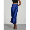 imageSOLY HUX Womens Elegant Satin Skirts High Waisted Flared Casual Work Office Fishtail Midi SkirtRoyal Blue