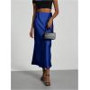 imageSOLY HUX Womens Elegant Satin Skirts High Waisted Flared Casual Work Office Fishtail Midi SkirtRoyal Blue