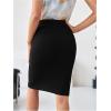 imageSOLY HUX Womens High Waisted Bodycon Skirt Knee Length Office Work Pencil SkirtPure Black