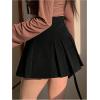 imageSOLY HUX Womens Pleated Skirt High Waisted A Line Casual Mini SkirtsPure Black