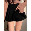 imageSOLY HUX Womens Pleated Skirt High Waisted A Line Casual Mini SkirtsPure Black