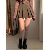 imageSOLY HUX Womens Pleated Skirt High Waisted A Line Casual Mini SkirtsPure Brown
