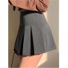 imageSOLY HUX Womens Pleated Skirt High Waisted A Line Casual Mini SkirtsPure Grey