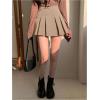 imageSOLY HUX Womens Pleated Skirt High Waisted A Line Casual Mini SkirtsPure Khaki