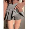 imageSOLY HUX Womens Pleated Skirt High Waisted A Line Casual Mini SkirtsPure Light Grey