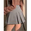 imageSOLY HUX Womens Pleated Skirt High Waisted A Line Casual Mini SkirtsPure Light Grey