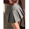 imageSOLY HUX Womens Pleated Skirt High Waisted A Line Casual Mini SkirtsPure Light Grey