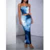 imageSOLY HUX Womens Sexy Skirt Set Printed Crop Bandeau Tube Top and Bodycon Skirts 2Pcs Summer OutfitsBlue Multi