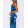 imageSOLY HUX Womens Skirt Sets 2 Piece Outfits Tie Dye Cami Tops and Bodycon Long Skirt SetBlue Tie Dye