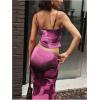 imageSOLY HUX Womens Skirt Sets 2 Piece Outfits Tie Dye Cami Tops and Bodycon Long Skirt SetPurple Tie Dye
