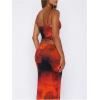 imageSOLY HUX Womens Skirt Sets 2 Piece Outfits Tie Dye Cami Tops and Bodycon Long Skirt SetRed Tie Dye