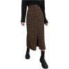 imageSOLY HUX Womens Leopard Skirts Front Slit Elegant Office Bodycon Skirt Going Out Party Midi SkirtsBrown Leopard