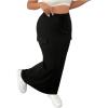 imageSOLY HUX Womens Plus Size Cargo Skirts Y2k Vintage Long Maxi Skirts with Pockets StreetwearPlain Black