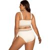 imageSOLY HUX Bikini Sets for Women Plus Size High Waisted Bikini Bathing Suits 2 Piece SwimsuitWhite Print