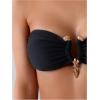 imageSOLY HUX Womens Bandeau Bikini High Waisted Two Piece Swimsuits Strapless Bathing Suit SwimwearSolid Black