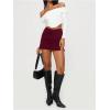 imageSOLY HUX Womens Bodycon Mini Skirts Y2k Split Zipper Side Stretchy Pencil Skirts with Shorts UnderneathPure Burgundy