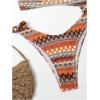 imageSOLY HUX Womens Boho Bikinis Printed Halter Swimsuit Two Piece Bathing Suits Summer Beach WearOrange Geo