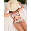 imageSOLY HUX Womens Plus Size Allover Print Halter High Waisted Bikini Set Bathing Suits 2 Piece SwimsuitsBrown Marble Print