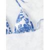 imageSOLY HUX Womens Summer Floral Print Halter Bikini Tops Tie Back Padded Swimsuit Top BeachwearBlue and White