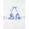 imageSOLY HUX Womens Summer Floral Print Halter Bikini Tops Tie Back Padded Swimsuit Top BeachwearBlue and White