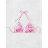 imageSOLY HUX Womens Summer Floral Print Halter Bikini Tops Tie Back Padded Swimsuit Top BeachwearHot Pink and White
