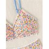 imageSOLY HUX Bathing Suit for Women Floral Print Swimsuit V Neck Spaghetti Strap Two Piece Bikini SetsMulticoloured Floral