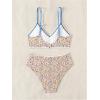 imageSOLY HUX Bathing Suit for Women Floral Print Swimsuit V Neck Spaghetti Strap Two Piece Bikini SetsMulticoloured Floral