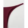 imageSOLY HUX Bathing Suit for Women Triangle Thong Bikini Swimwear Two Piece SwimsuitPure Burgundy