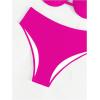 imageSOLY HUX Bikini Sets for Women Ruched Underwire Swimsuit Two Piece Bathing SuitsPure Hotpink