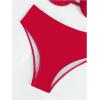 imageSOLY HUX Bikini Sets for Women Ruched Underwire Swimsuit Two Piece Bathing SuitsPure Red