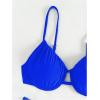 imageSOLY HUX Bikini Sets for Women Ruched Underwire Swimsuit Two Piece Bathing SuitsPure Royal Blue