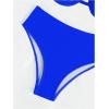 imageSOLY HUX Bikini Sets for Women Ruched Underwire Swimsuit Two Piece Bathing SuitsPure Royal Blue