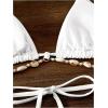 imageSOLY HUX Bikini Tops for Women Triangle Swimsuit Tops Halter Tie Back Bathing SuitPure White