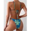 imageSOLY HUX Womens Bathing Suit Tropical Print Triangle Bikini Sets Two Piece SwimsuitBlue Tropical