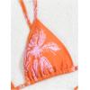 imageSOLY HUX Womens Bathing Suit Tropical Print Triangle Bikini Sets Two Piece SwimsuitOrange Tropical