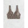 imageSOLY HUX Womens Bikini Top Leopard Print V Neck Swimsuit Padded Sexy Bathing Suit TopsBrown Leopard