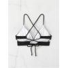 imageSOLY HUX Womens Criss Cross Back Bathing Suits Top Push Up Bikini Swimsuit Tops OnlySolid Black