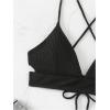 imageSOLY HUX Womens Criss Cross Back Bathing Suits Top Push Up Bikini Swimsuit Tops OnlySolid Black