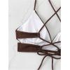imageSOLY HUX Womens Criss Cross Back Bathing Suits Top Push Up Bikini Swimsuit Tops OnlySolid Brown