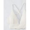 imageSOLY HUX Womens Criss Cross Back Bathing Suits Top Push Up Bikini Swimsuit Tops OnlySolid White